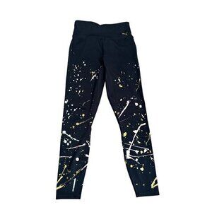 Puma Womens Black Splatter Paint Leggings - S